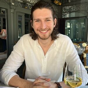 Sezane/Octobre Editions Men’s Cotton Button Down Banded Collar Shirt